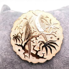 Vintage Tropical Birds Brooch