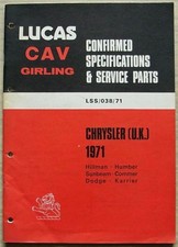 LUCAS CHRYSLER UK Specs &