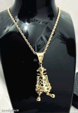  Clown necklace | gold paintet pendant | Christmas gift