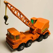 Matchbox Superkings K-12 Mobile Crane Orange - Original Vintage (ref4)