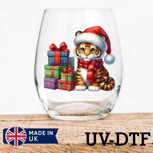 Christmas tiger 8pcs dtf - uv,