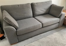 Next Stamford Large Sofa (damaged back rail - see pics) Tweedy Blend Mid Grey