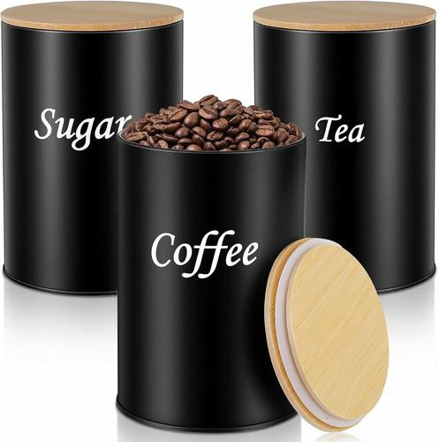 Tea coffee sugar - canisters, set