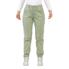 EX M&S Womens Cotton Blend Slim Fit Ankle Grazer Joggers Chino Trousers Pants