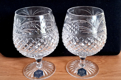 Stuart crystal pair brandy - stuart,