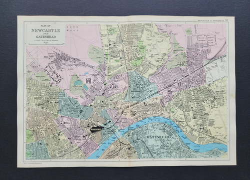 Antique 1903 large map - map,