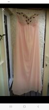 A Beautiful Pink Strapless Chiffon Bridesmaid/Evening/Prom Gown