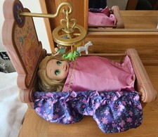 Disney Animators Origins Princess Rapunzel baby doll & crib cot set toy playset