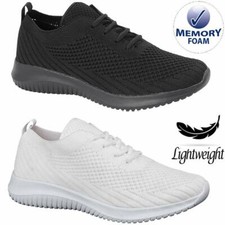 Ladies Get Fit Go Walking Running Sports Gym Fitness Memory Foam Trainers Shoes