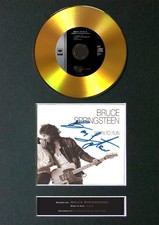 #124 Bruce Springsteen - Born To Run Gold CD Mounted Signed Autograph  PRINT a4