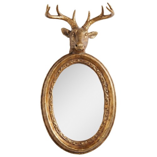 Huge 58cm gold stag oval - gold,