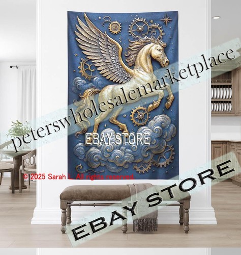 Fantasy winged horse wall - fantasy,