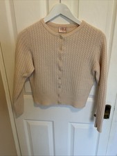 Vintage N PEAL Baby Pink Cable Cashmere Cardigan