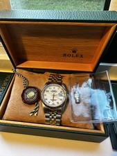 Rolex Datejust 36mm 16233 White Arabic Dial 2003 Box & Authentication Papers
