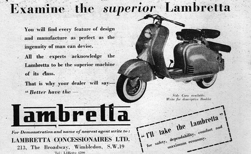 1953 lambretta scooter moped - 1953,