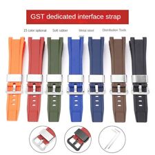 Premium Waterproof Silicone Rubber Watch Band Straps Mens Sports Fits Casio GST