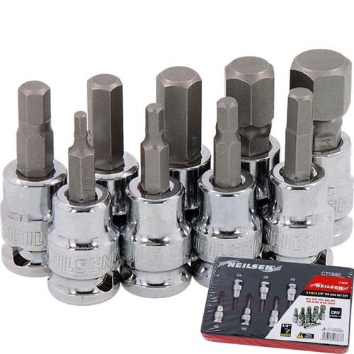 Neilsen 9pc spline - spline, hex