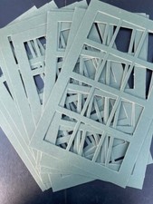 10 x large Cigarette  Card Mounts 12 cut holes  8 cm x 6.2 cm apertures