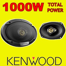 KENWOOD 6"x9" 6x9 1000W 3-way car rear deck oval shelf speakers, brand new pair