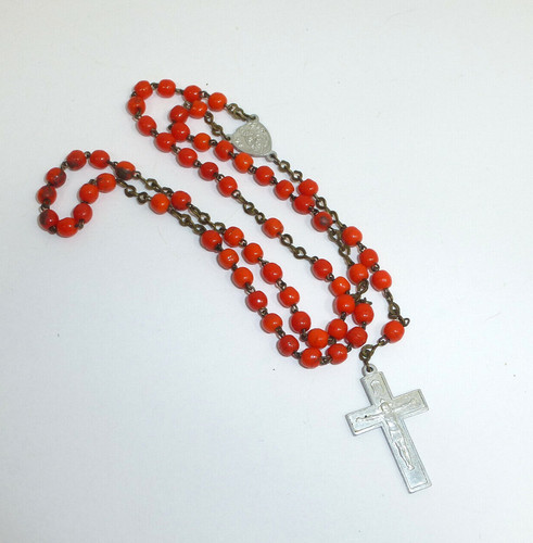 Beautiful old rosary with - old,