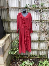 Ladies Dress Zuza Bart NEW Red & Black Jumper Dress Mohair Merino UK Size 14,16