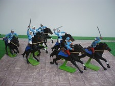 BRITAINS DEETAIL 7 MOUNTED  FRENCH LEGIONAIRES  TOY SOLDIERS