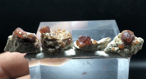 Hessonite garnet crystals with - hessonite,