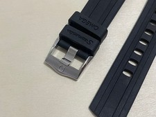 22mm Premium Omega seamaster 300 Black Rubber Watch Strap Band With buckle solid