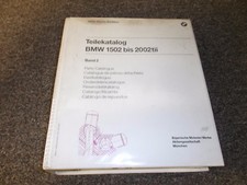 1971-1976 BMW 1502 1602 1802 2002tii Parts Catalog Manual 1972 1973 1974 1975