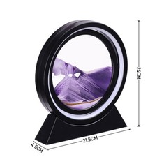 LED Moving Sand Art Picture 3D Hourglass Deep Sea Sandscape Painting Table Lamp