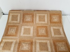 Vintage Brown Tile Jute Rug