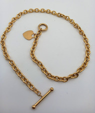 9ct Yellow Gold 17" T bar