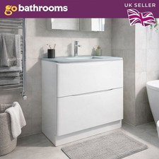 900mm White Gloss Vanity Unit