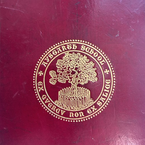 Aysgarth school book - book, of