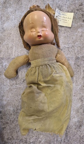 Vintage doll painted face - vintage,
