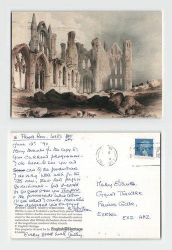 Postcard whitby abbey north - -,