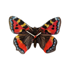 Red Butterfly Clock -