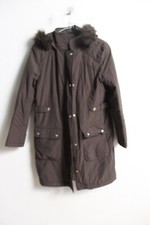 Bonmarche Womens Parka Coat Jacket Brown - Size 12 (L29)