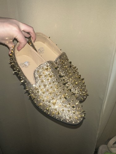 Gold studded glitter - glitter, spikes