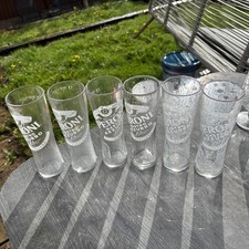 6x Peroni Half Pint Glasses