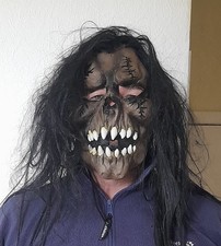 HALLOWEEN Werewolf Ghoul Long Hair Full Head Latex Adult Mask -GREAT CONDITION