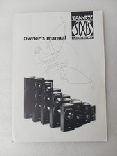 Tannoy Sixes MK2 *Origional* Owners Manual with compliment slip 609 611 613 615