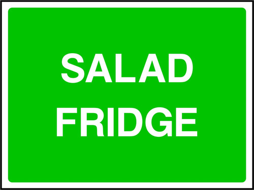 Salad fridge sign - fridge,
