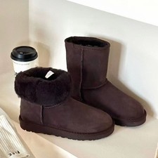 2025 Women's Shoes Mini Bailey Bow II Boots Chestnut Slip On Ankle Boots New