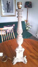 Carved and painted wood column