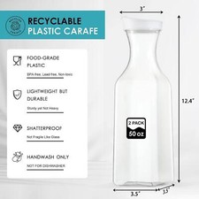 2 x Plastic Carafe Set with