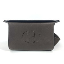 HERMES Hermes H logo punching Vid Poche crossbody bag pochette diagonal shoulder