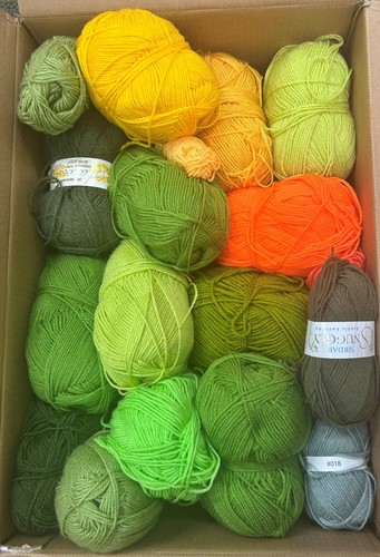 Wool bundle double - wool, greens