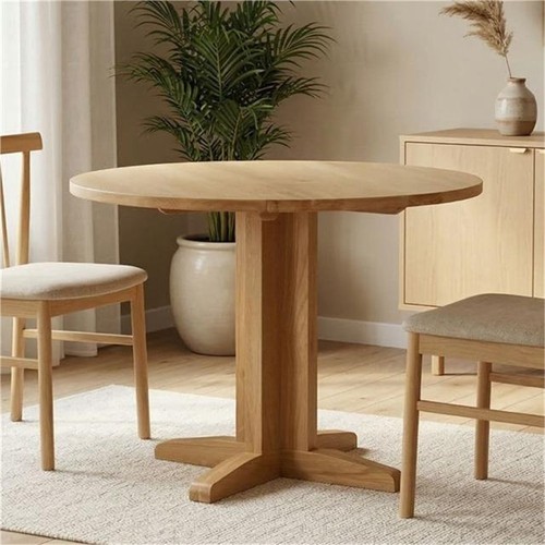 Oak round drop leaf dining - oak,
