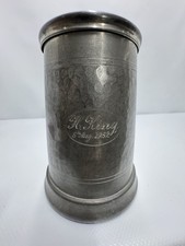pewter mug, likely a tankard